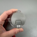 Motion-Activated Interactive Cat Toy | Self-Rotating Gray Ball W/Lights & Rope