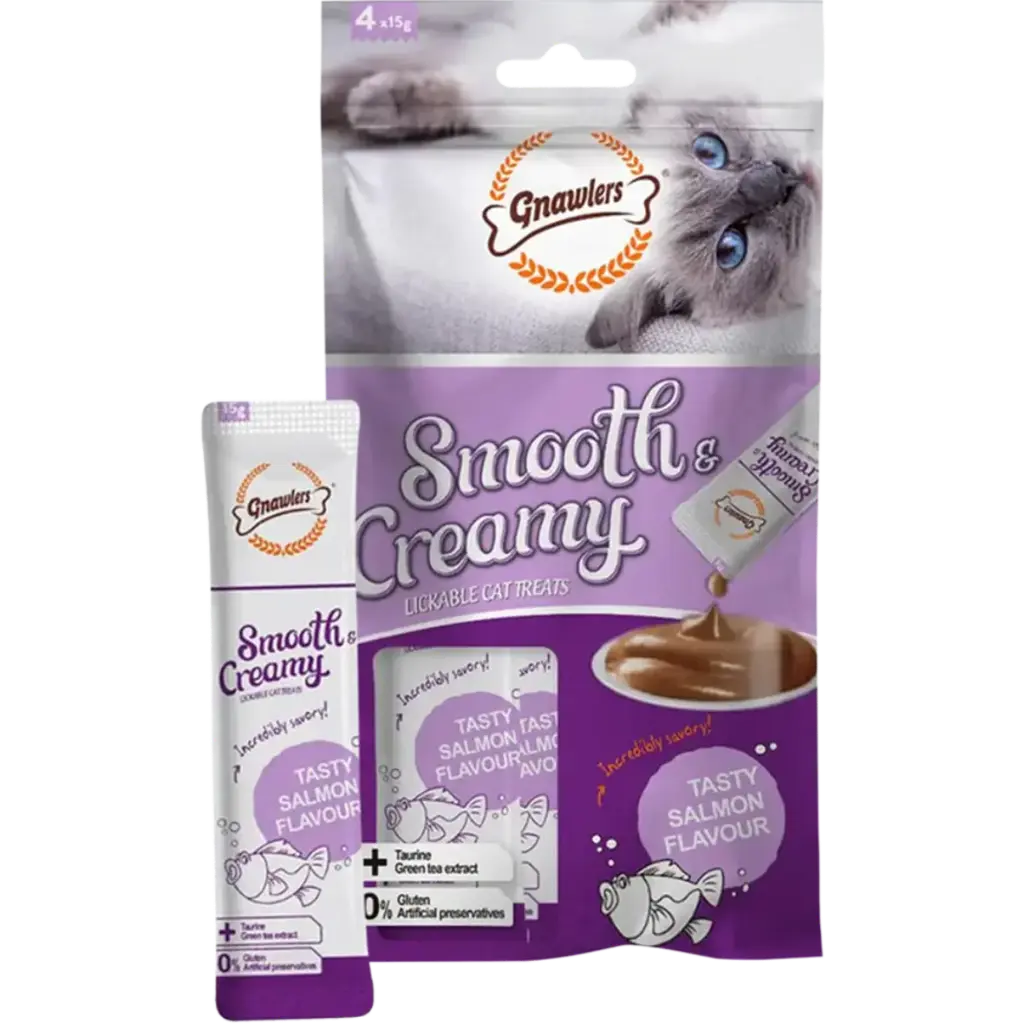 Gnawlers Creamy Cat Treats - Salmon Flavour