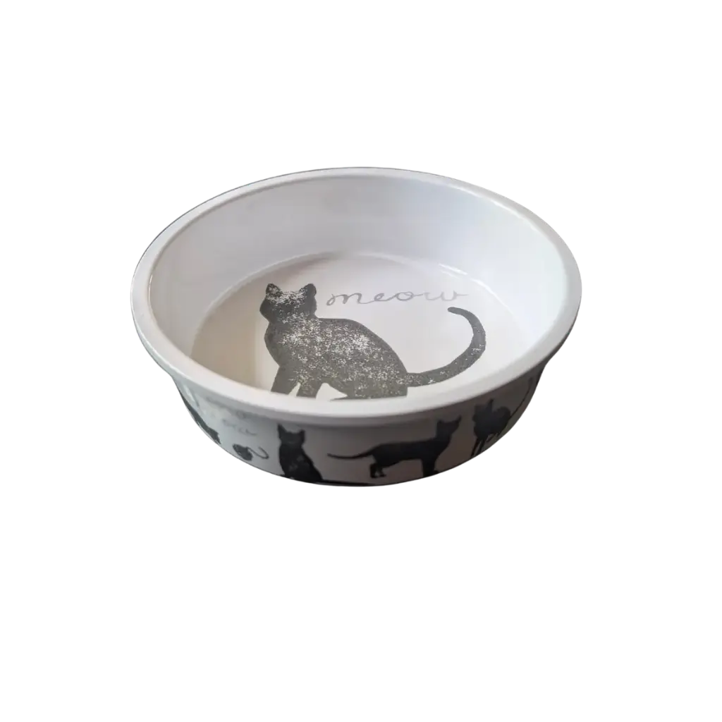 The Cat's Meow Dish (Small, Black Cat)