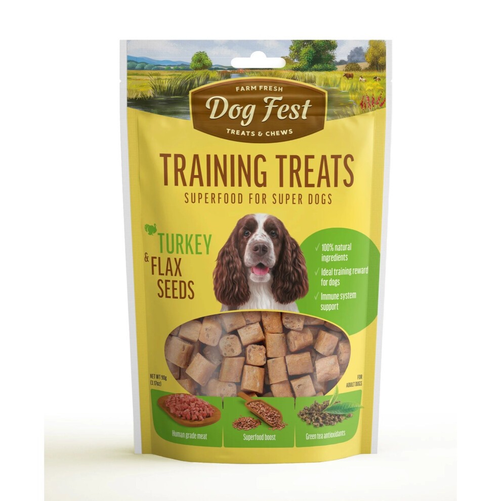 Dogfest Training Treats Turkey & Flax Seeds