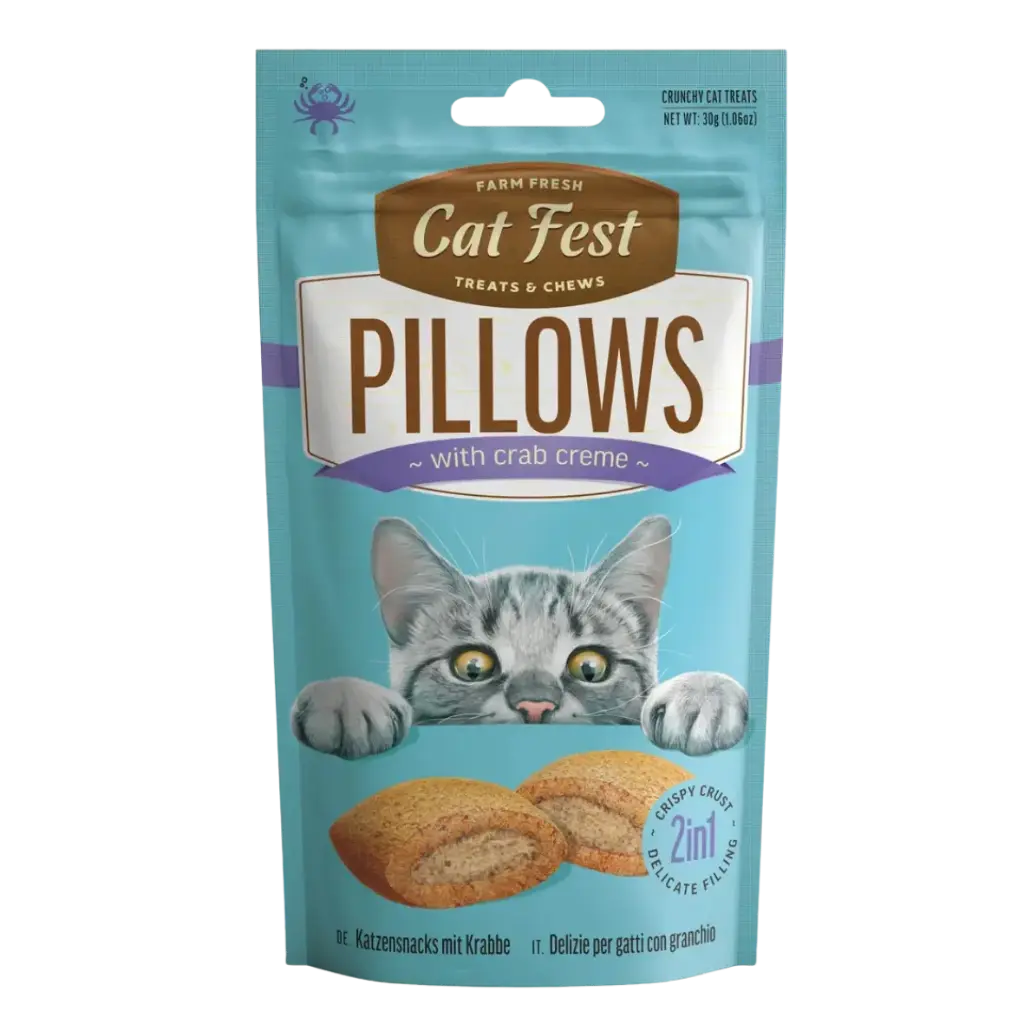 Catfest Pillows with Crab Cream