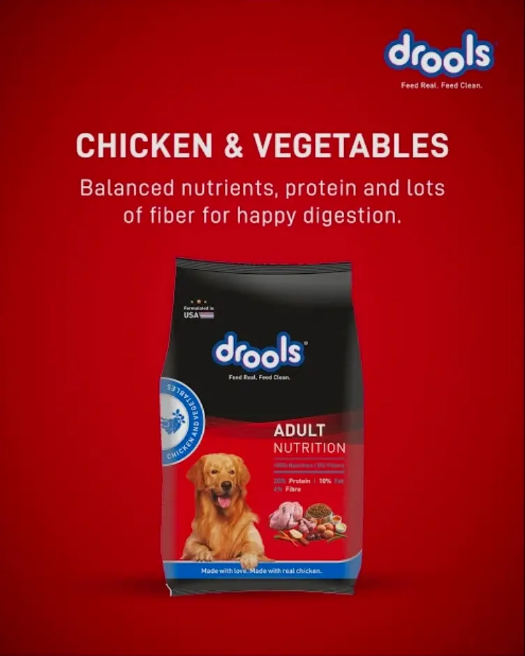 Drools Adult Dry  Dog Food, Chicken & Vegetables
