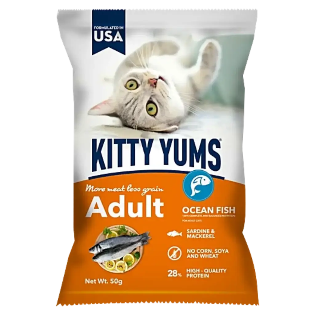 Kitty Yums Adult Cat Biscuits - Ocean Fish (50 g)