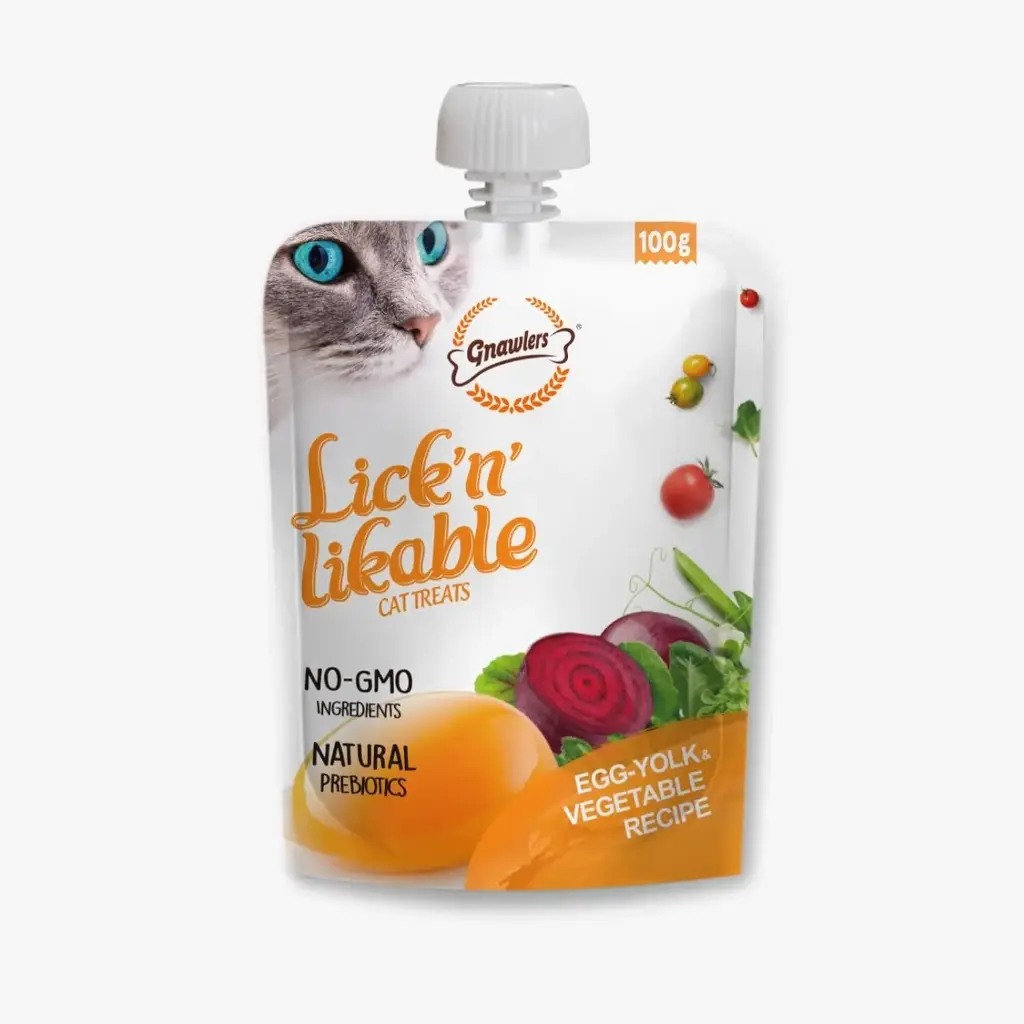 Gnawlers Lick N Lickable Egg Yolk & Vegetable
