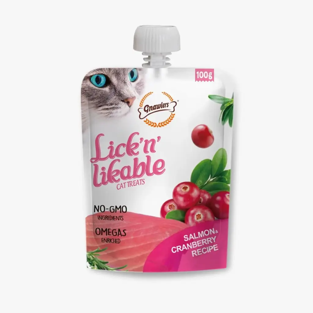 Gnawlers Lick N Lickable Salmon & Cranberry