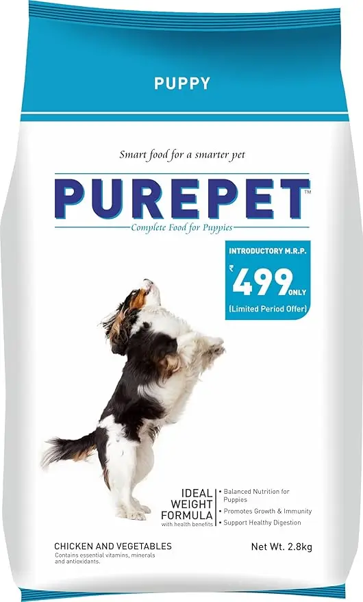 Purepet Puppy Dry Dog Food, Chicken & Veg (2.8 kg)