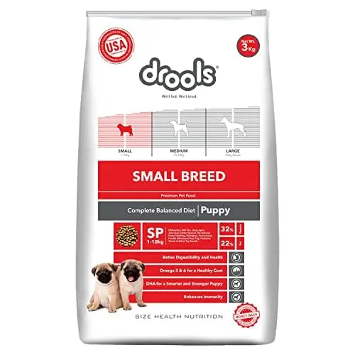 Drools Small Breed Puppy Dry Food - 3 kg (1.2 kg)