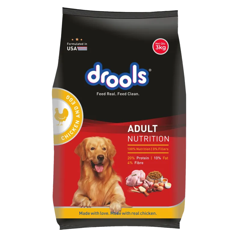 Drools Adult Nutrition Dry  Dog Food, Chicken & Egg 