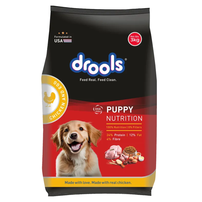 Drools Puppy Nutrition Dry Dog Food, Chicken & Egg  (40 g)