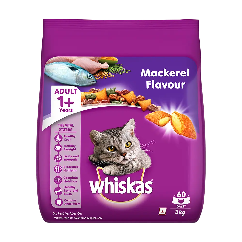 Whiskas® Adult Dry Food, Mackerel (480 g)
