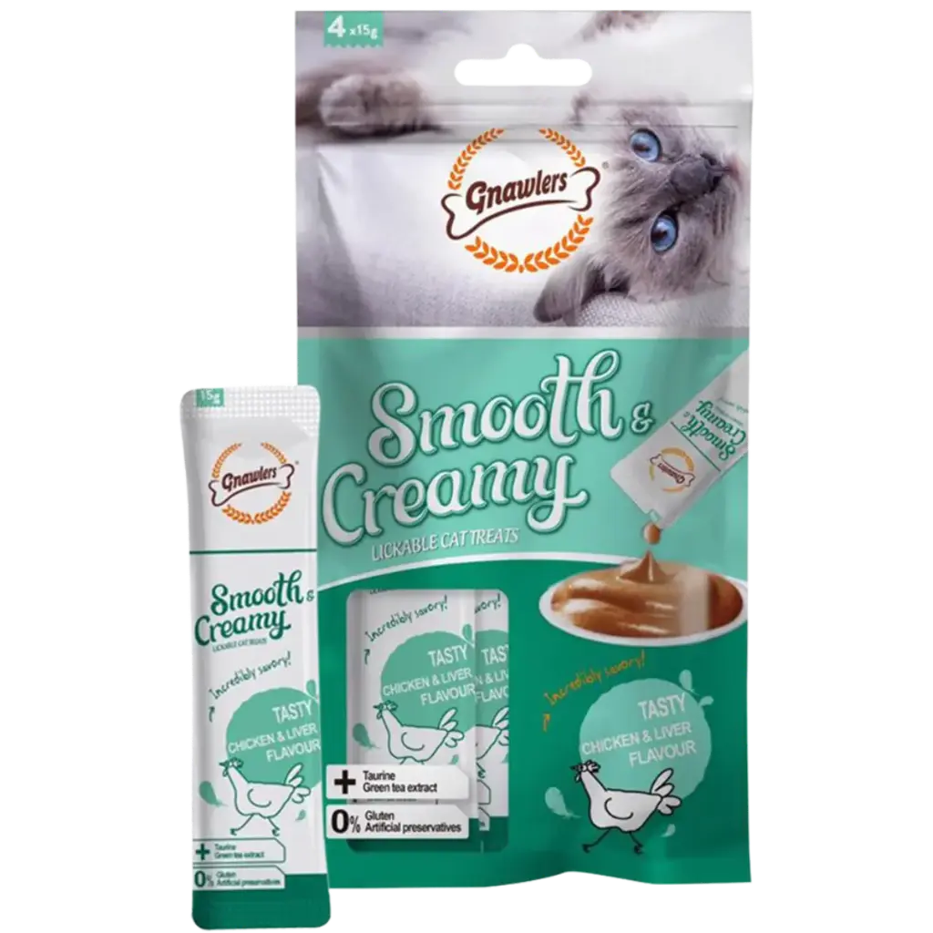 Gnawlers Creamy Cat Treats - Chicken Liver Flavour