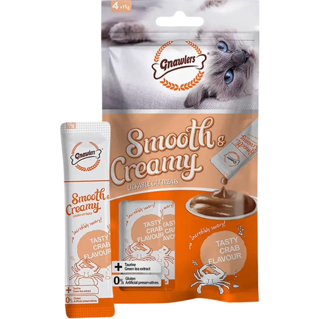 Gnawlers Creamy Cat Treats - Crab Flavour