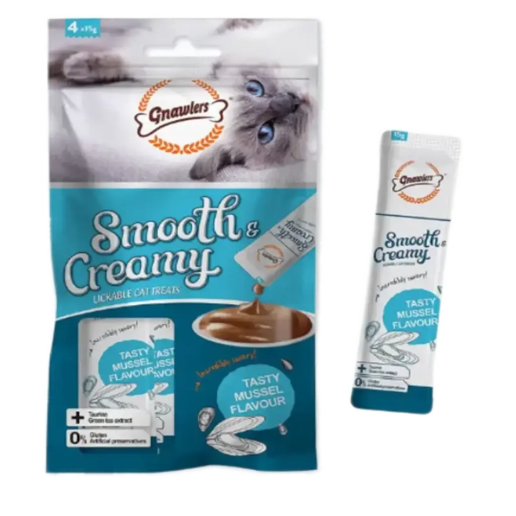 Gnawlers Creamy Cat Treats - Mussel Flavour