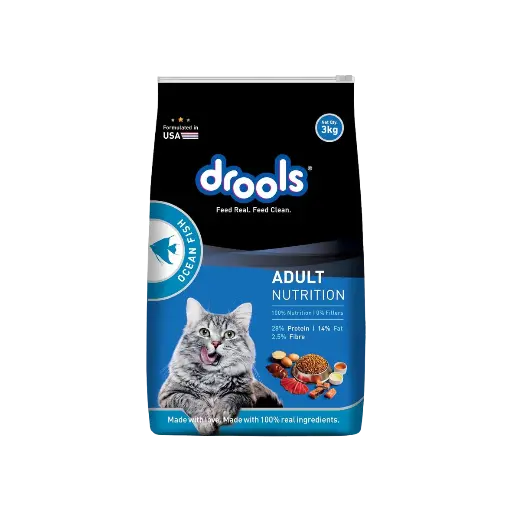 Drools Adult Dry Cat Food, Ocean Fish - 3 kg  