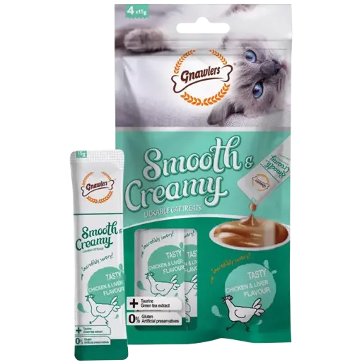Gnawlers Creamy Cat Treats - Chicken Liver Flavour