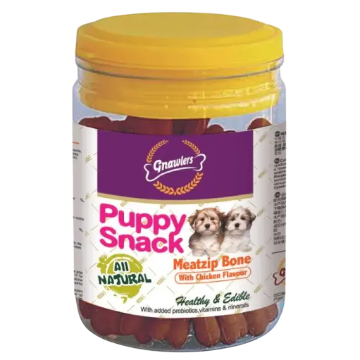 Gnawlers Puppy Snack Meatzip Bone