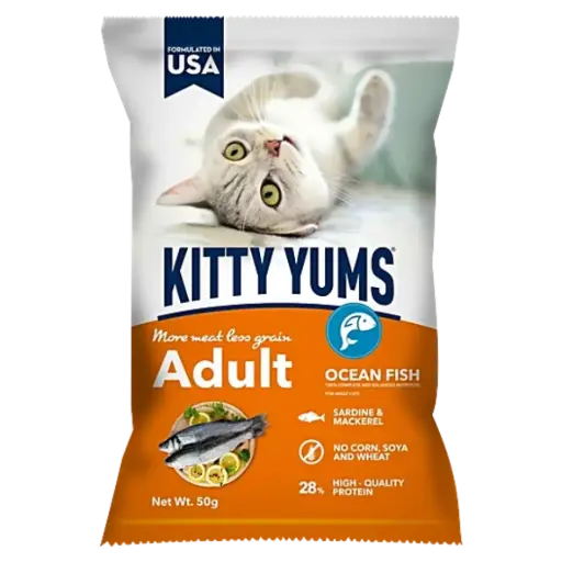 Kitty Yums Adult Cat Biscuits - Ocean Fish