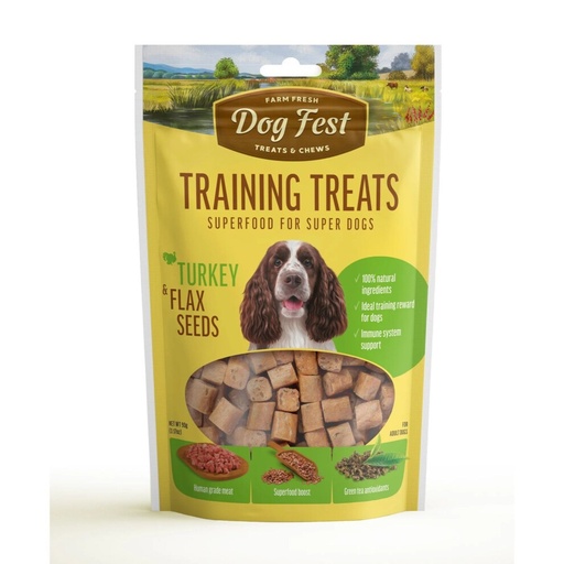 Dogfest Training Treats Turkey & Flax Seeds