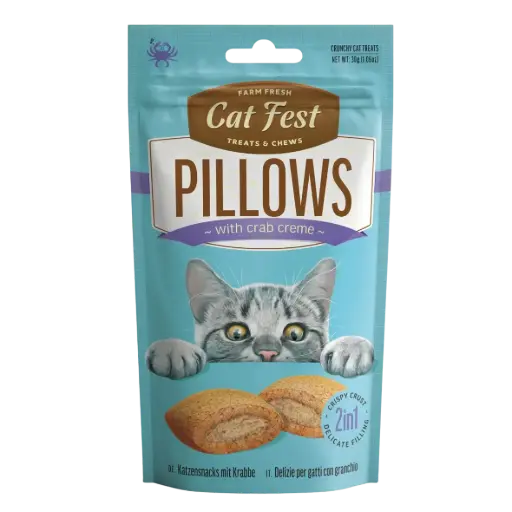 Catfest Pillows with Crab Cream